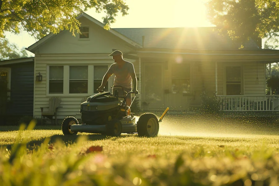 self propelled battery lawnmower